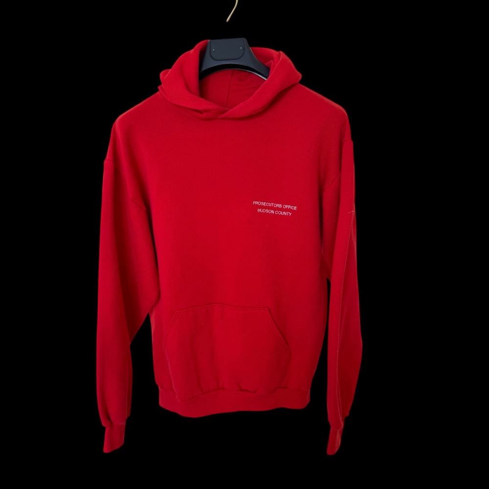 Vintage Jerzees by Russell Red Hoodie Hudson‎ County Large